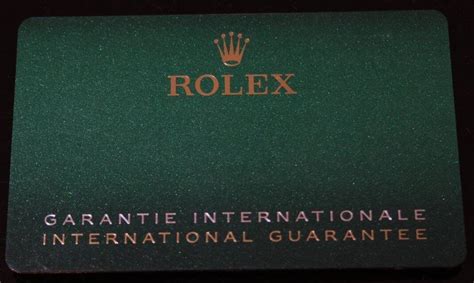 garantie montre rolex|rolex warranty card.